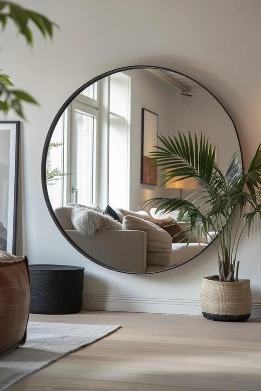 Premium Round Wall Mirror – Minimalist Elegance for Any Space | P098