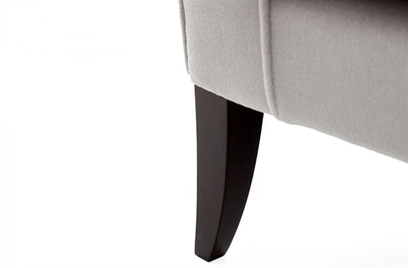 Mushroom Grey Velvet Daybed Ottoman | P170