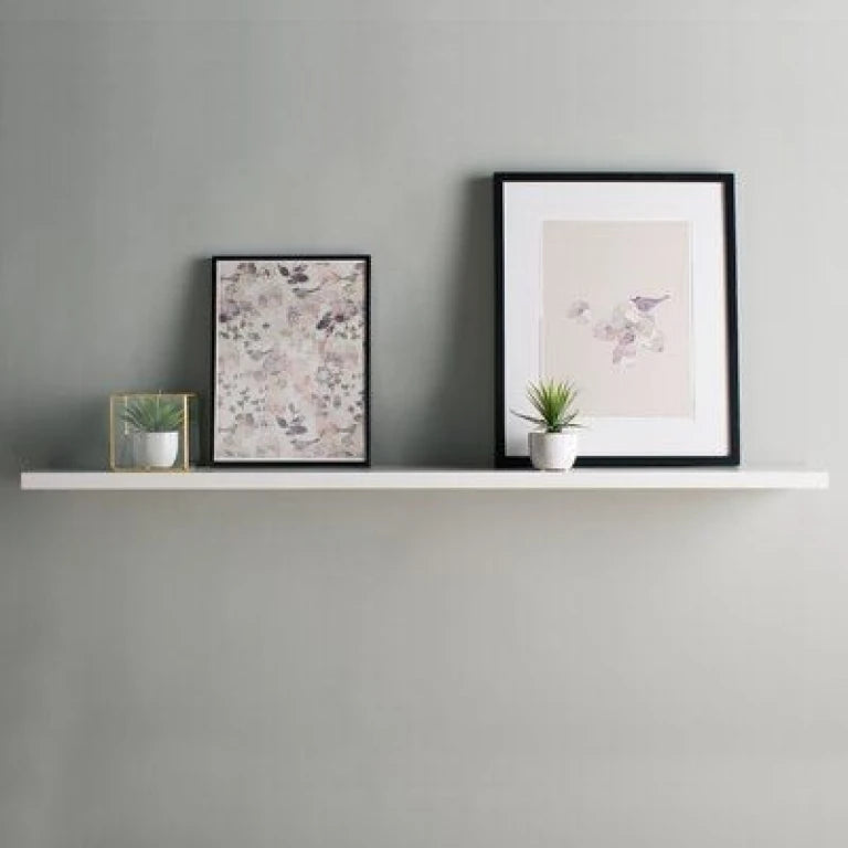 White DIY Floating Wall Shelf | 24″ Wooden Shelf | P266