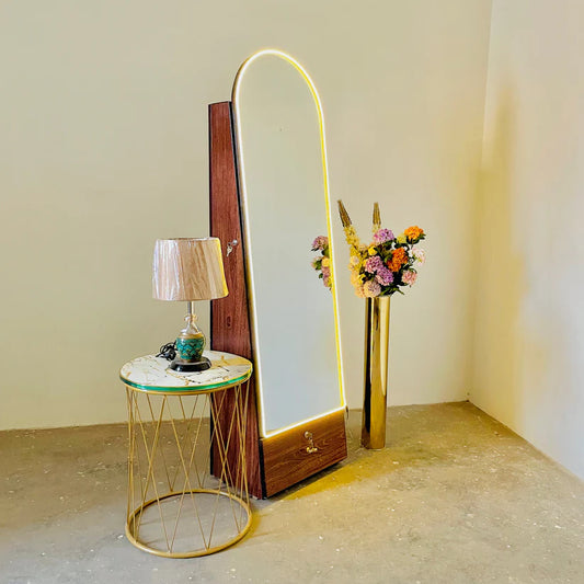 Premium LED Dome Mirror with Scratch-Resistant Surface & Sleek Design | P091