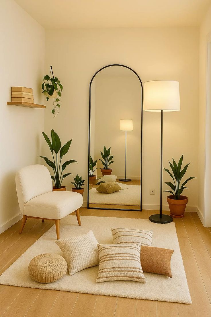 Full-Length Standing Mirror – Elegant Design, Crystal-Clear Reflection | P096