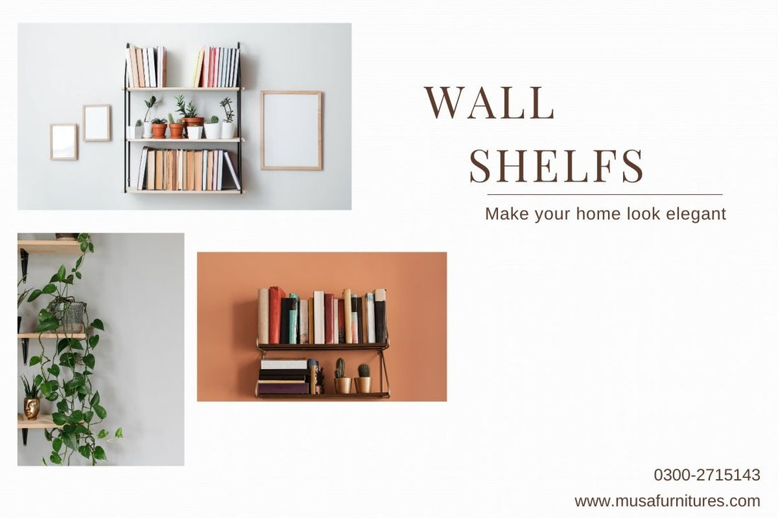 Stylish wooden wall shelves for living room and bedroom  Wall-mounted storage shelf for home organization  Decorative wall shelves for modern interiors
