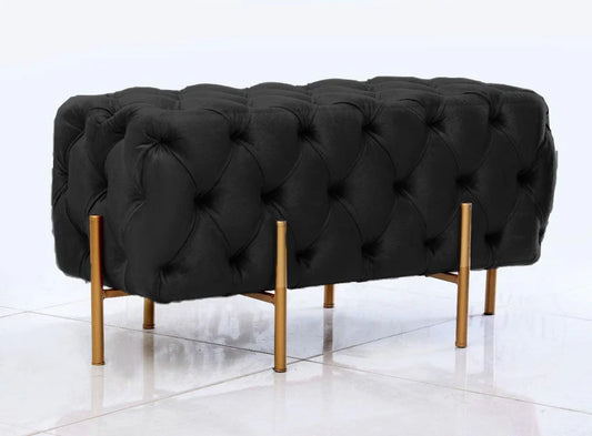 Durable 2 Seater Wooden Ottoman with Luxury Steel Stand | P232