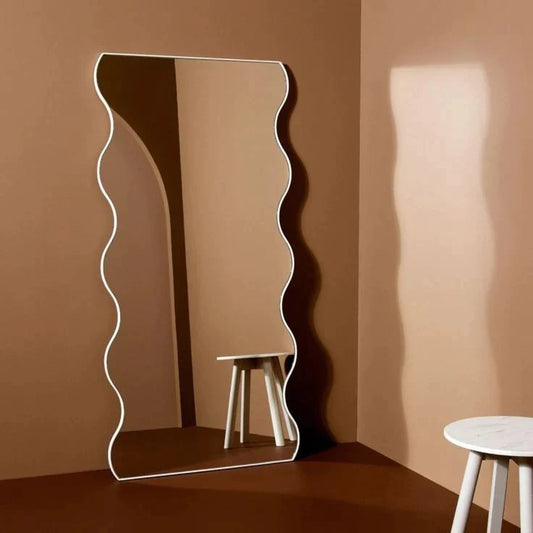 Bubble Design Full-Length Standing Mirror – Modern Style with Clear Reflection | P097