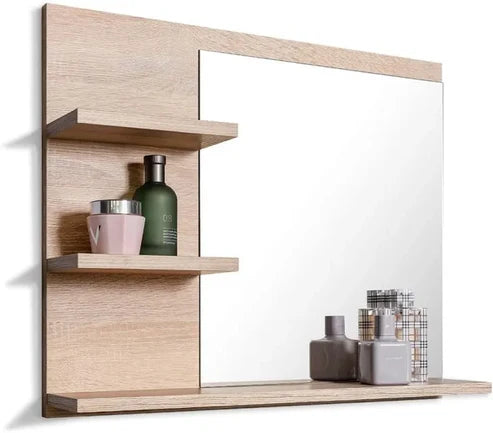 Bathroom Mirror With Shelves | P048