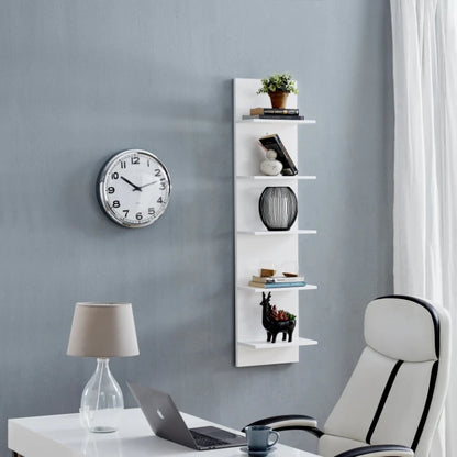 White 5-Tier Wall Shelf Unit | P276
