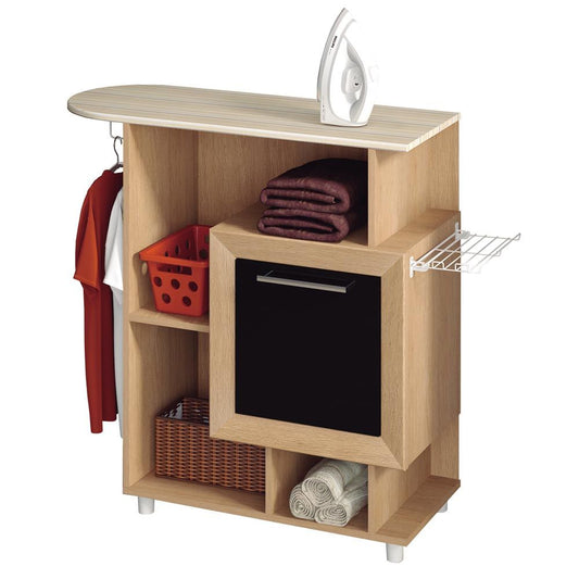 Premium Wooden Ironing Table with Storage Shelf – Durable Design for Home Use | P068