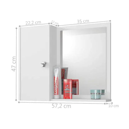Stylish Bathroom Cabinet with Mirror and Shelves | P053