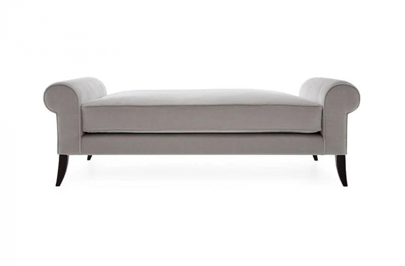 Mushroom Grey Velvet Daybed Ottoman | P170