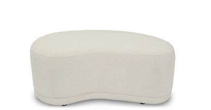 LOAF Kidney-Shaped Ottoman – Snow White Bouclé Elegance | P152