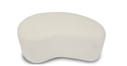 LOAF Kidney-Shaped Ottoman – Snow White Bouclé Elegance | P152