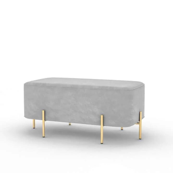 Elegant 2 Seater Wooden Stool with Steel Frame | P228