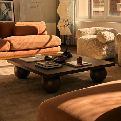 Bold Meets Minimal – Contemporary Walnut Coffee Table | P189