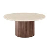 Sculpted Elegance – Beige Marble Center Table by Musa Furnitures | P191