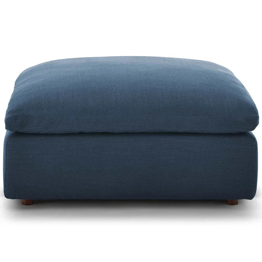 ORLAITH Square Ottoman – Deep Blue Seating with Premium Fabric | P154