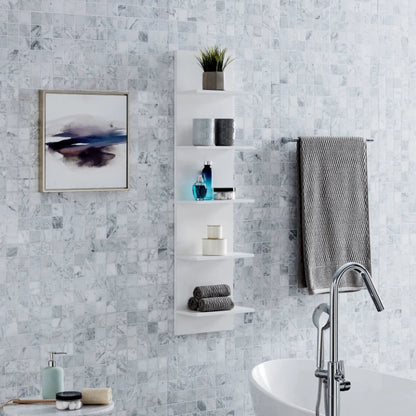 White 5-Tier Wall Shelf Unit | P276