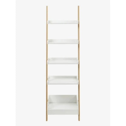 White & Oak Brown Ladder Style Kids Bookshelf | P237