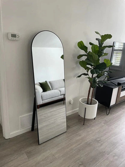 Modern Full-Length Mirror with Dome Design & Scratch-Resistant Surface | P092