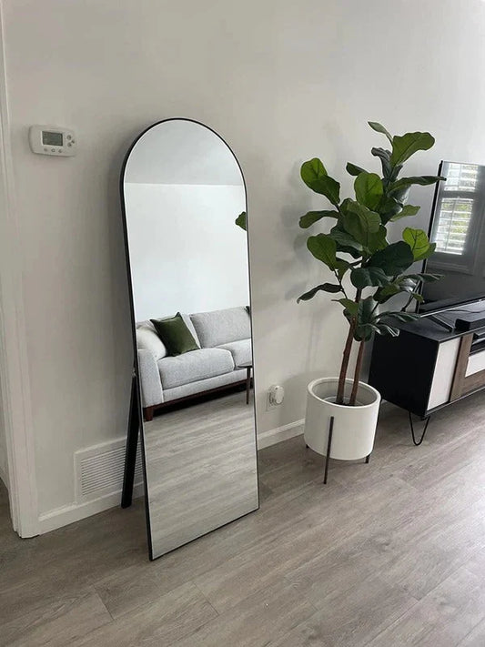 Modern Full-Length Mirror with Dome Design & Scratch-Resistant Surface | P092