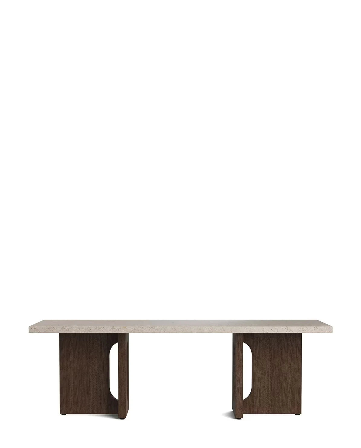 TAVIRA – Elegant Marble Top Coffee Table with Artistic Wooden Base Design | P195