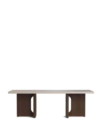 TAVIRA – Elegant Marble Top Coffee Table with Artistic Wooden Base Design | P195
