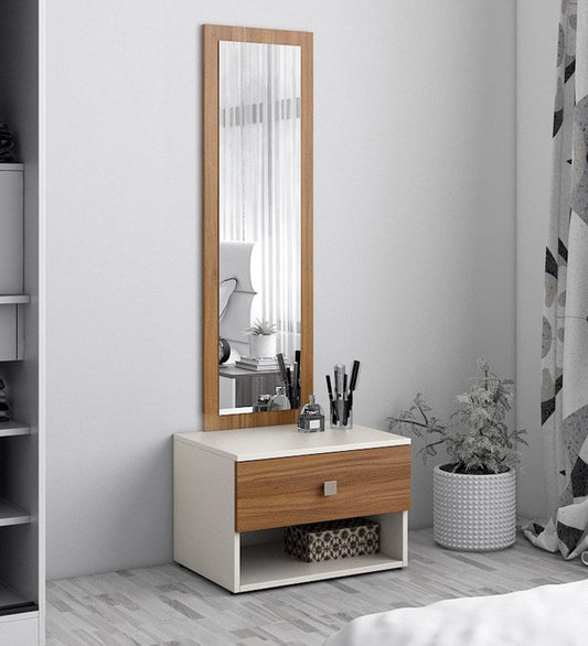 Full-Length Dressing Table with Mirror – Laminated Finish | P085