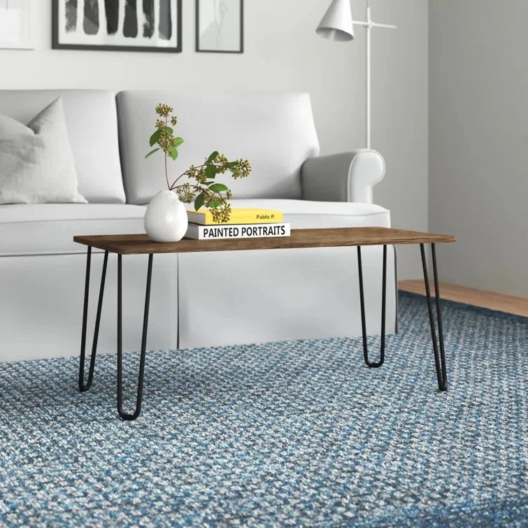 GALO Hairpin Legs Coffee Table – Mid-Century Modern Synthetic Wood Design | P201