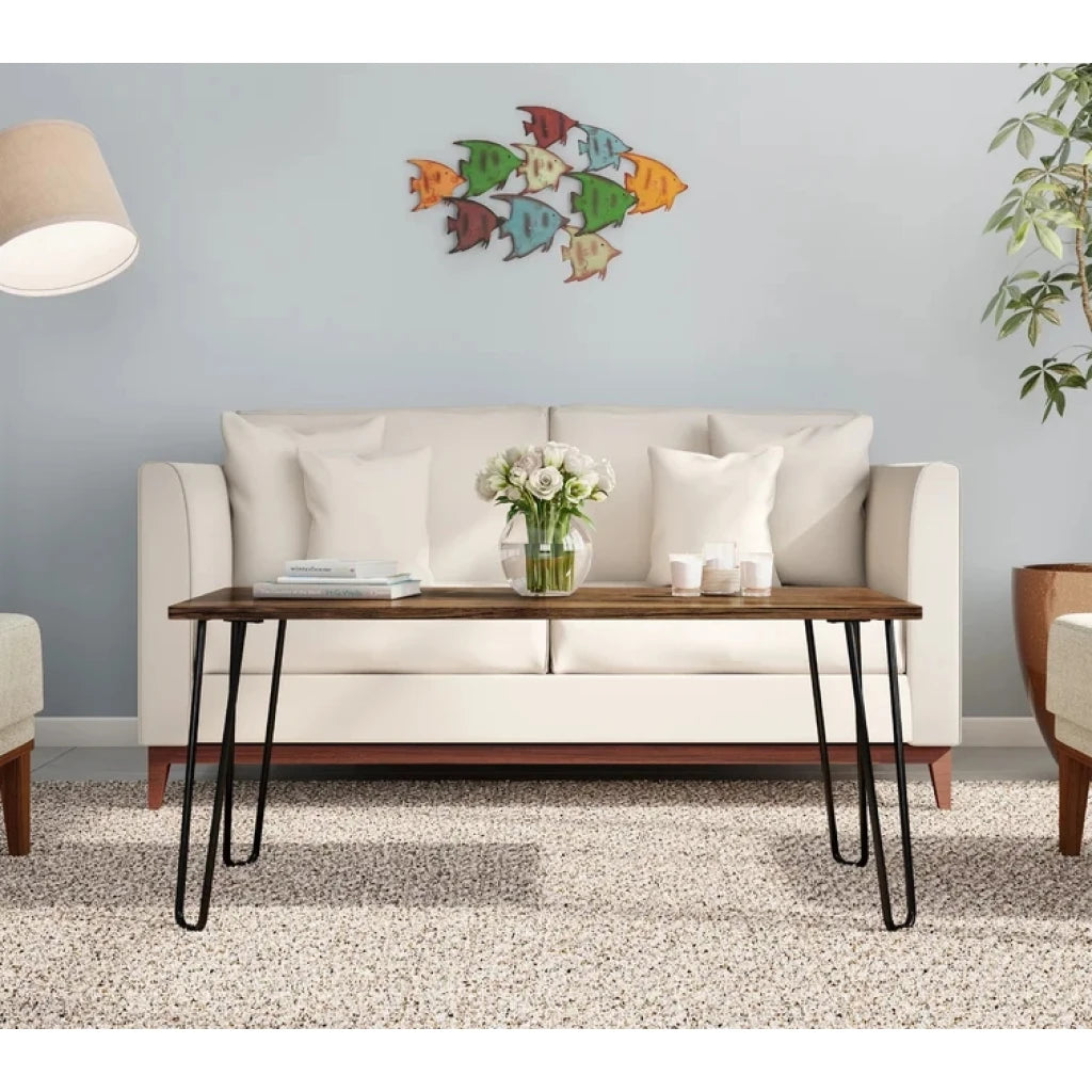 GALO Hairpin Legs Coffee Table – Mid-Century Modern Synthetic Wood Design | P201