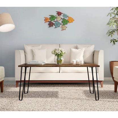 GALO Hairpin Legs Coffee Table – Mid-Century Modern Synthetic Wood Design | P201