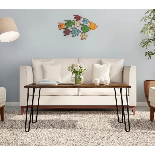 GALO Hairpin Legs Coffee Table – Mid-Century Modern Synthetic Wood Design | P201