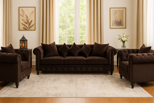 Signature Comfort Sofa Set – Solid Wood Frame | P108