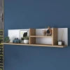 White & Oak Brown Multifunctional Wall Shelf | P242