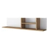 White & Oak Brown Multifunctional Wall Shelf | P242
