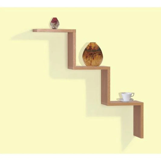 Modern Black Stair-Style Floating Wall Shelf | P252