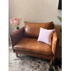 Brown Leatherite Wide Arm Sofa Chair – Cozy Lounge Seating by Musa Furniture | P188